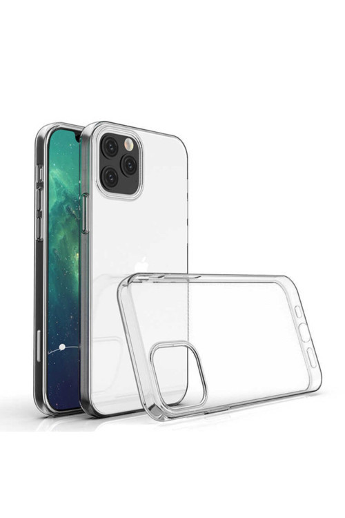 Iphone 12 Pro Uyumlu Kılıf Şeffaf Süper Silikon Kamera Korumalı