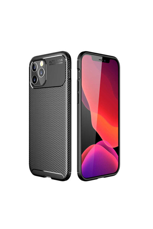 İphone 12 Pro Uyumlu Klfs Negro Silikon Kılıf-Siyah