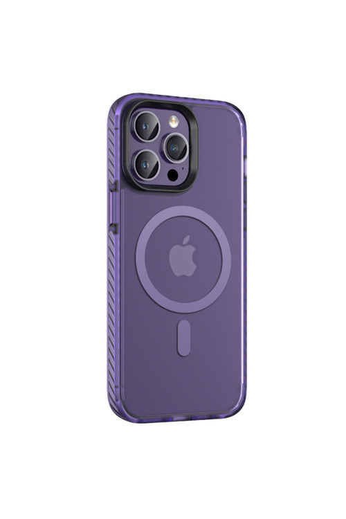 Apple İphone 14 Pro Max Kılıf Mat Arka Yüzey Wireless Şarj Özellikli Zore Locik Kapak