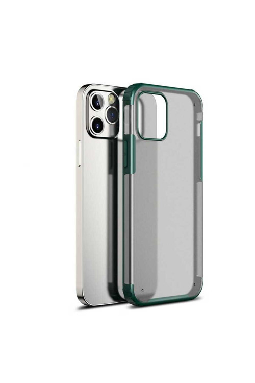 İphone 12 Pro Max Uyumlu Klfs Volks Kılıf-Koyu Yeşil
