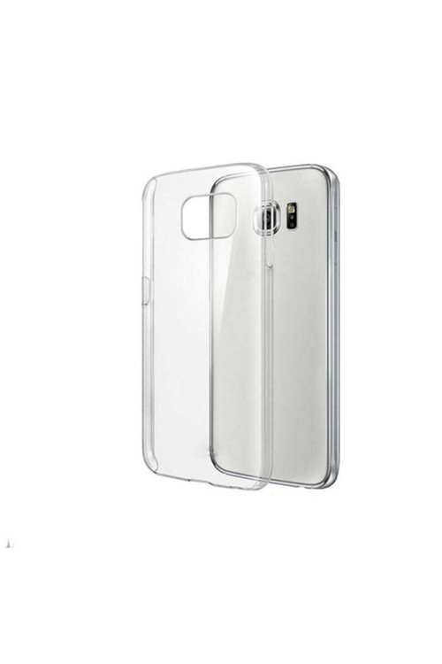 Samsung Galaxy S6 Uyumlu Kılıf Şeffaf Süper Silikon Kamera Korumalı