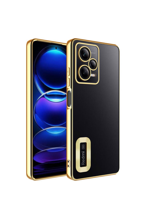 Xiaomi Redmi Note 12 5G Kılıf Kamera Korumalı Logo Gösteren Zore Omega Kapak