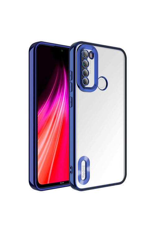 Xiaomi Redmi Note 8 Kılıf Kamera Korumalı Logo Gösteren Zore Omega Kapak