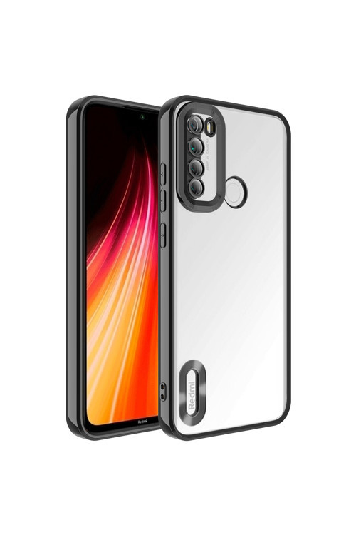 Xiaomi Redmi Note 8 Kılıf Kamera Korumalı Logo Gösteren Zore Omega Kapak