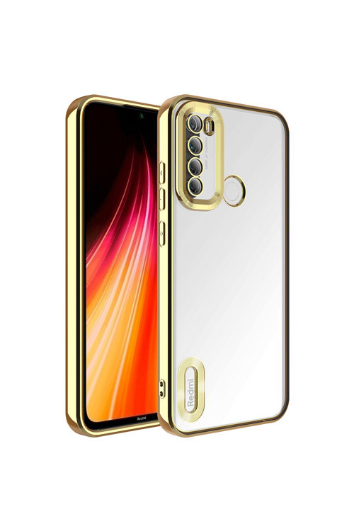 Xiaomi Redmi Note 8 Kılıf Kamera Korumalı Logo Gösteren Zore Omega Kapak