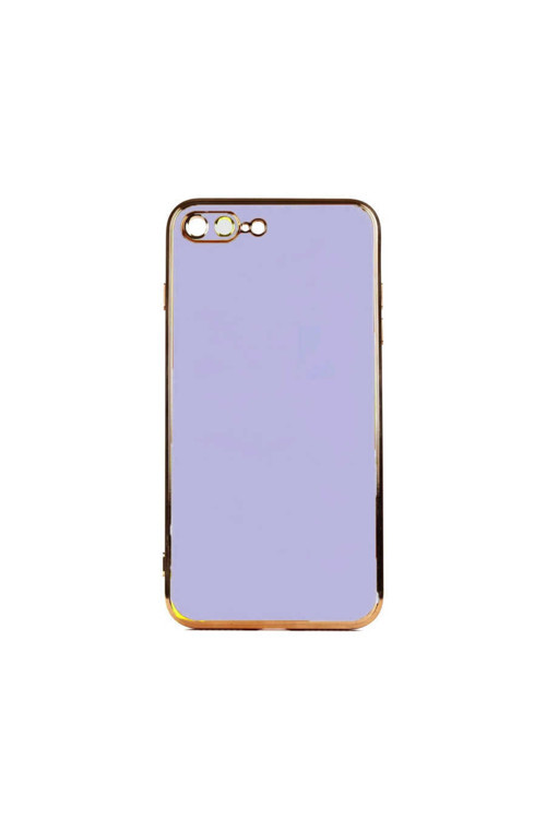 Apple Iphone 7 Plus Kılıf Kamera Korumalı Gold Kenarlı Silikon Kapak