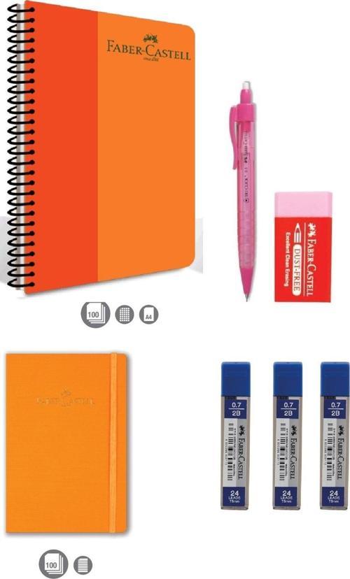 Faber-Castell Turuncu Defter Seti