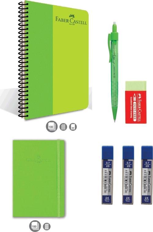 Faber-Castell Yeşil Defter Seti