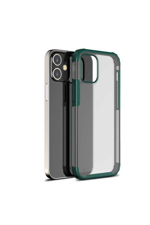 İphone 12 Uyumlu Klfs Volks Kılıf-Koyu Yeşil