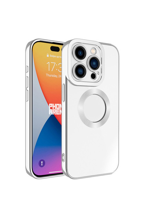 Apple İphone 15 Pro Kılıf Kamera Korumalı Logo Gösteren Zore Omega Kapak