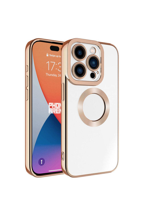 Apple İphone 15 Pro Kılıf Kamera Korumalı Logo Gösteren Zore Omega Kapak
