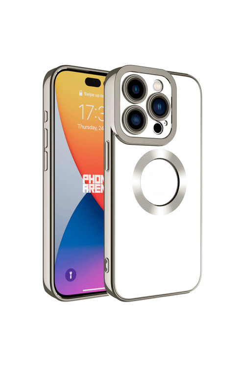 Apple İphone 15 Pro Kılıf Kamera Korumalı Logo Gösteren Zore Omega Kapak