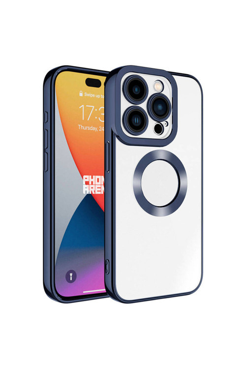 Apple İphone 15 Pro Kılıf Kamera Korumalı Logo Gösteren Zore Omega Kapak