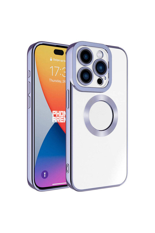 Apple İphone 15 Pro Kılıf Kamera Korumalı Logo Gösteren Zore Omega Kapak