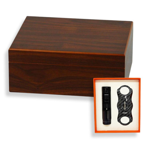 Cedar Alman Humidor Puro Kutusu Çakmak Kesici Seti