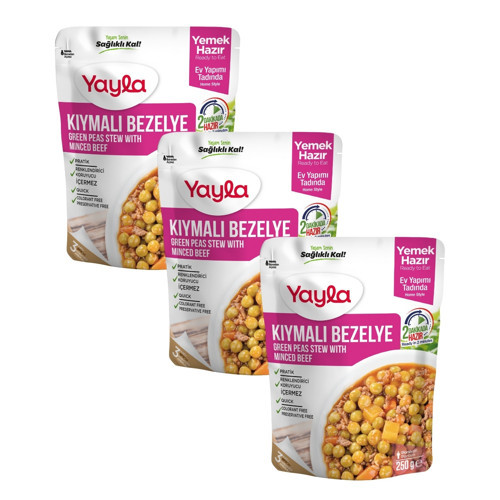 Yemek Hazır Kıymalı Bezelye 250 gr x3