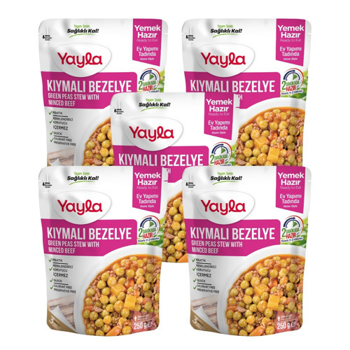 Yemek Hazır Kıymalı Bezelye 250 gr x5