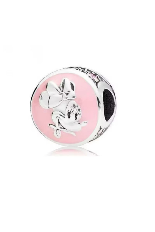 Pembe Zirkon Taşlı Minnie Mouse Charm