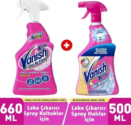 Kosla Halı Temizleyici Sprey 500ml+ Koltuk Leke Çıkarıcı 660 Ml