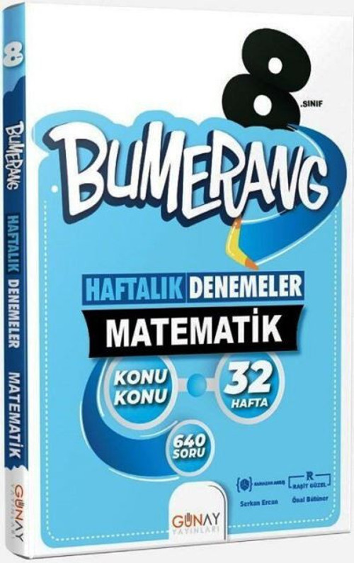 8. Sınıf LGS Matematik Bumerang 32 Haftalık Denemeler (Eski Karekodsuz)