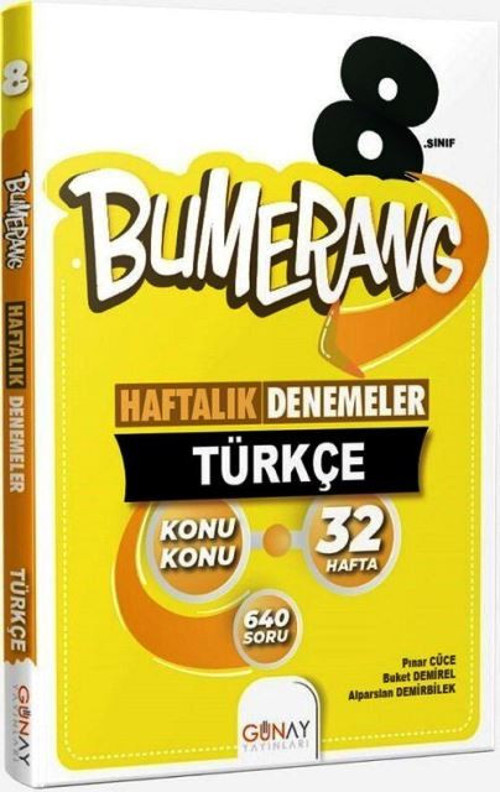 8. Sınıf LGS Türkçe Bumerang 32 Haftalık Denemeler (Eski Karekodsuz)