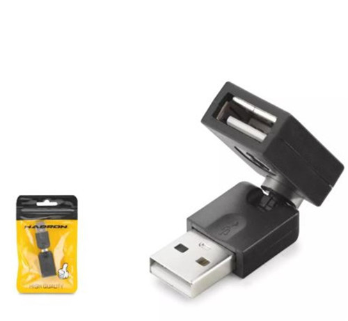 Hdx1357 Usb Dişi Mafsallı Adaptör Siyah