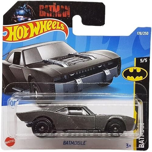 - Batmobile - Batman 5/5 - Hct65 - Short Card - Dc - Koyu Gri - Mattel 2022