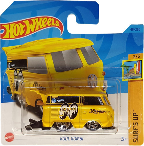 - Kool Kombi - Surf´S Up 2/5 - Hkj33 - Short Card - Vw Volkswagen - Mooneyes - Sarı - Mat