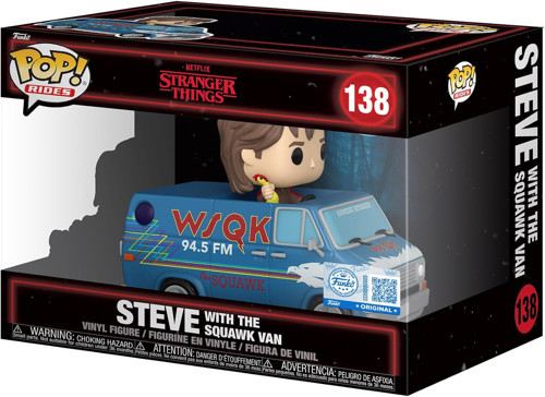 Pop! Rides Deluxe: Stranger Things Season 5 - Steve With The Squawk Van - Koleksiyon Vinil Fig