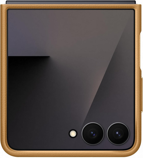 Galaxy Z Flip7 Deri Kılıf, Camel