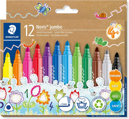 328-B C12 Noris Jumbo Üçgen Keçeli Kalem 3Mm