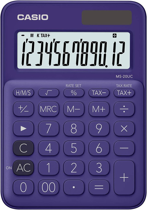 Ms-20Uc-Pl-N-Dc Mini Masa Hesap Makinesi, Mor