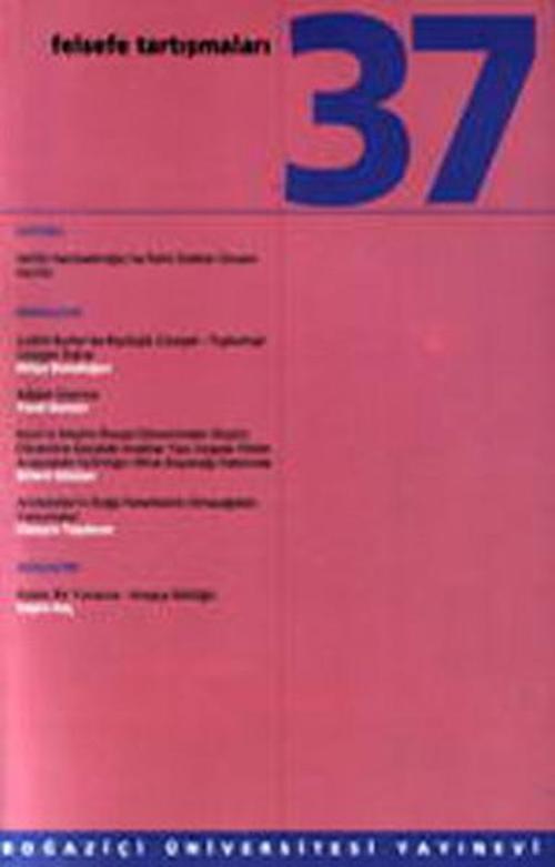 Felsefe Tartışmaları 37