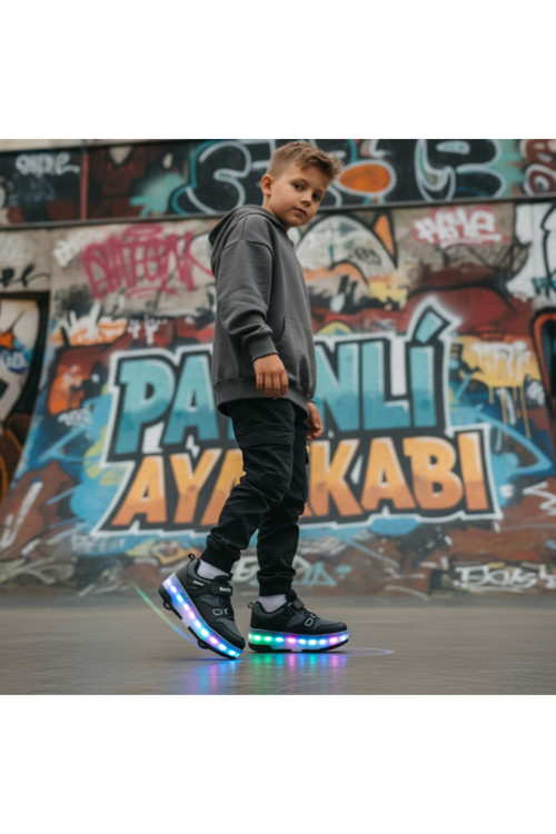 Led Işıklı Paten Ayakkabı Tekerlekli Çocuk Ayakkabısı Erkek Çocuk / Kız Çocuk Ayakkabısı