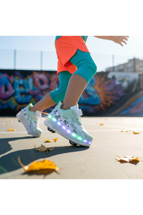 Çocuk Patenli Işıklı Spor Ayakkabı & Yürüyüş Ayakkabısı & Sneakers