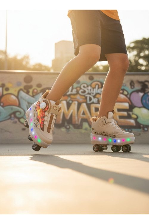 Çocuk Patenli Işıklı Spor Ayakkabı & Yürüyüş Ayakkabısı & Sneakers