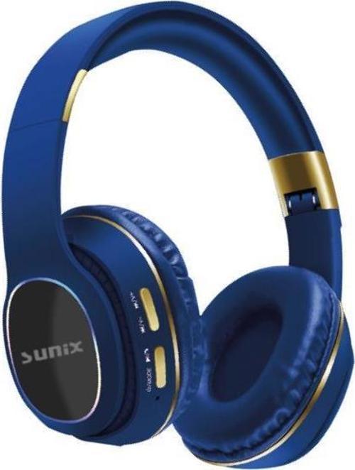 Sunix Wireless 5.0 Süper Bass Kulak Üstü Bluetooth Kulaklık Mavi BLT-26