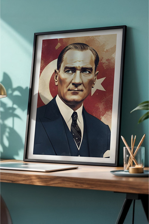 Mustafa Kemal Atatürk Baskılı Tablo Huhu496