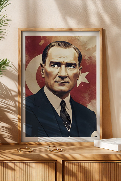 Mustafa Kemal Atatürk Baskılı Tablo Huhu496
