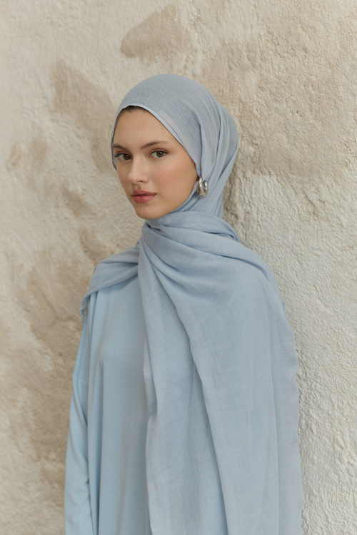 Soft Line Pamuk Şal Açık Mavi