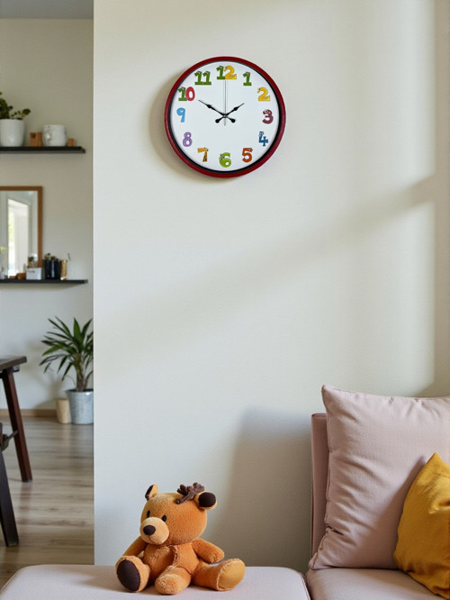 Büro Ev Ofis Çocul Odası Duvar Saati için 36CM Kırmızı Mekanizma