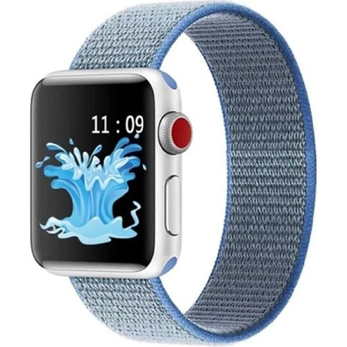 Apple Watch Seri 7 6 5 4 3 2 Se 42MM / 44MM / 45MM Uyumlu Spor Loop Dokuma Hasır Kordon