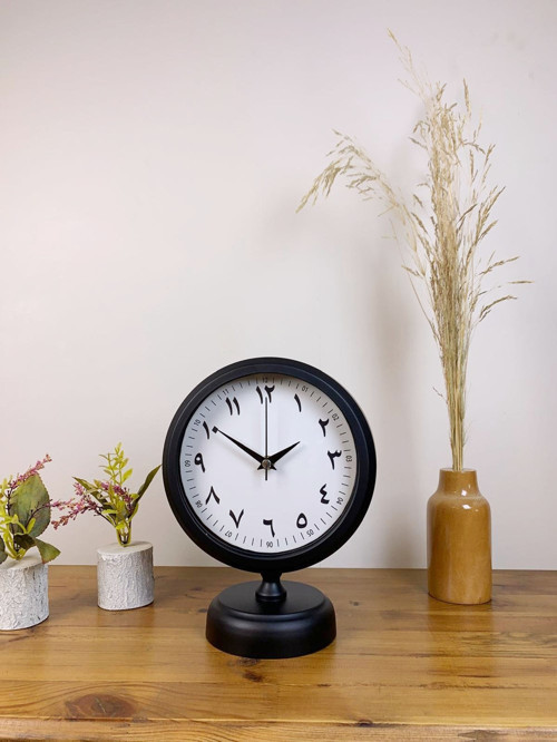 Büro Ev Ofis Masa Saati için 25x20CM Siyah Metal Farsça Mekanizma