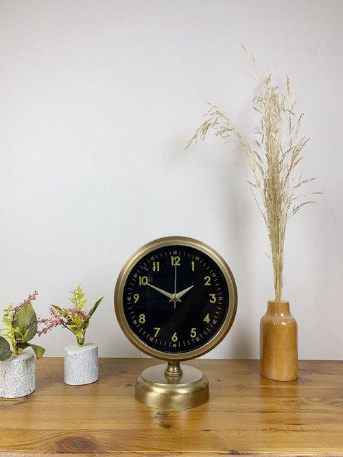 Büro Ev Ofis Masa Saati için 25x20CM Eskitme Metal Tokyo Mekanizma