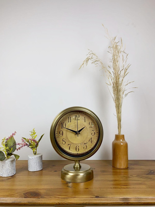 Büro Ev Ofis Masa Saati için 25x20CM Eskitme Metal Dekoratif Mekanizma