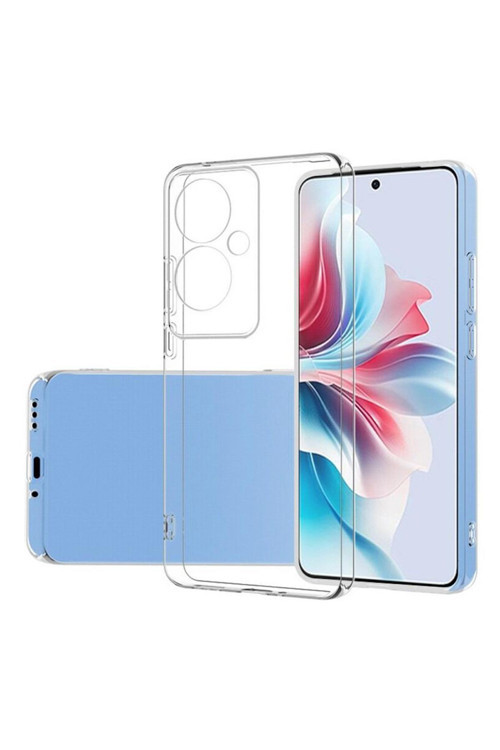Oppo Reno11 F 5G Uyumlu Kılıf Şeffaf Soft Silikon Kılıf Şeffaf