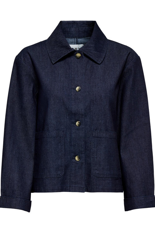 ONLASHBY Kadın Kot Gömlek Ceket Uzun Kollu