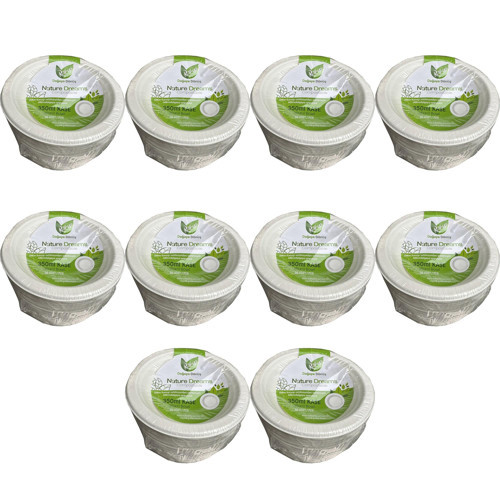 Nature Ekolojik Karton Kağıt Tek Kullanımlık Çorba Kasesi - 400 cc - 50 Adetlik 10 Paket
