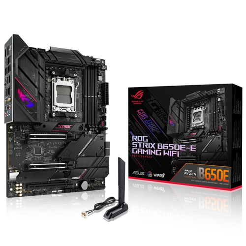 ROG STRIX B650E-E GAMING WIFI, 4xDDR5, 4x M2, HDMI, DP, 2xType-C, Wi-Fi 6E, Bluetooth v5.2, AMD Ryzen 7000 Serisi,