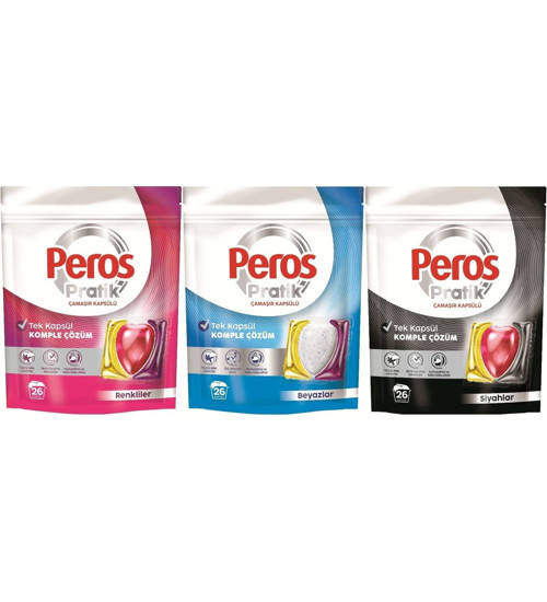 Pratik Matik Çamaşır Deterjanı Kapsülü - Tableti 78 Adet (3pk*26) (Karma Set)